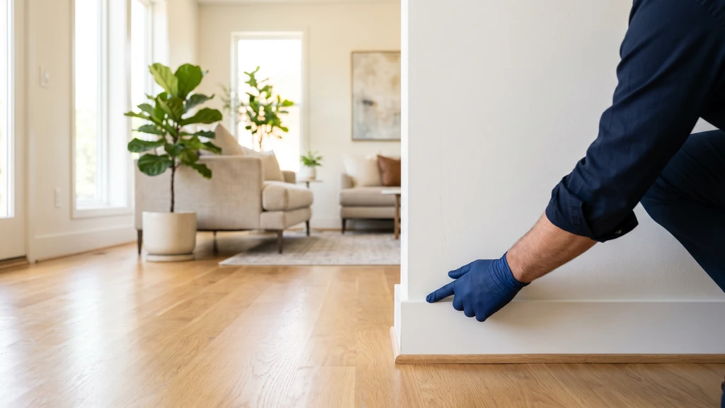 A professional checking an interior wall for hidden moisture during a Phoenix mold inspection.
